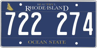 RI license plate 722274
