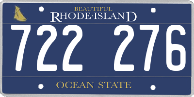 RI license plate 722276