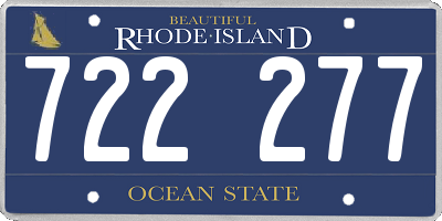 RI license plate 722277