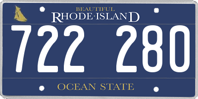 RI license plate 722280