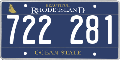 RI license plate 722281