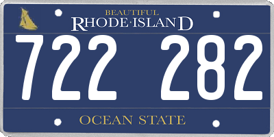 RI license plate 722282
