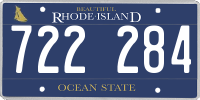 RI license plate 722284