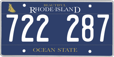 RI license plate 722287