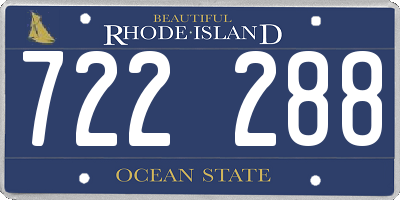 RI license plate 722288