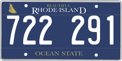 RI license plate 722291