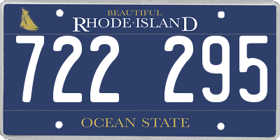 RI license plate 722295