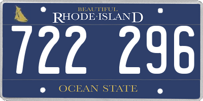RI license plate 722296