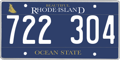 RI license plate 722304