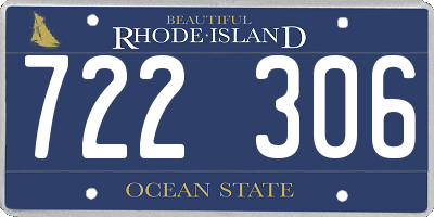 RI license plate 722306