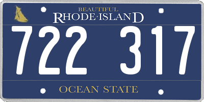 RI license plate 722317