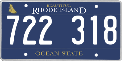 RI license plate 722318