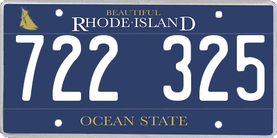 RI license plate 722325