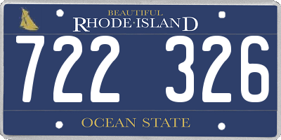 RI license plate 722326