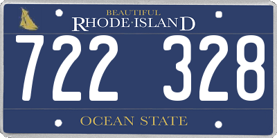 RI license plate 722328