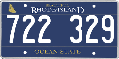 RI license plate 722329