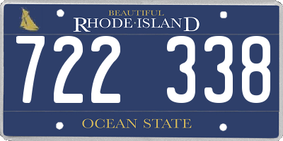 RI license plate 722338