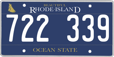 RI license plate 722339