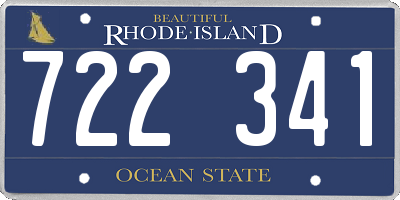 RI license plate 722341