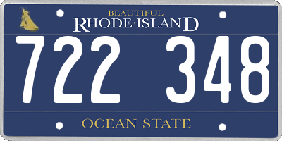 RI license plate 722348