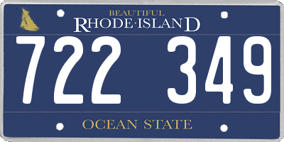 RI license plate 722349
