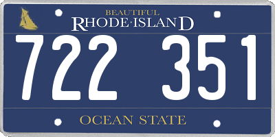 RI license plate 722351