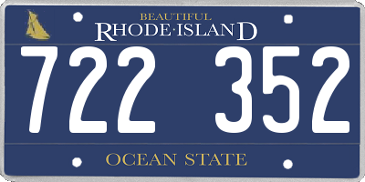 RI license plate 722352