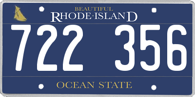 RI license plate 722356
