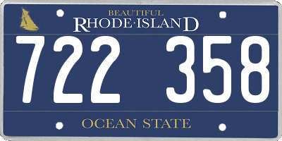 RI license plate 722358
