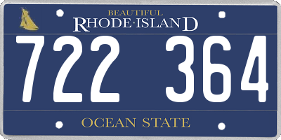 RI license plate 722364