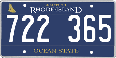 RI license plate 722365