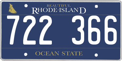 RI license plate 722366