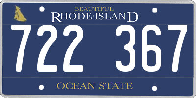 RI license plate 722367