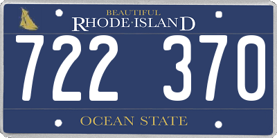 RI license plate 722370