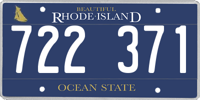 RI license plate 722371