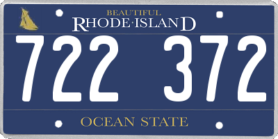 RI license plate 722372