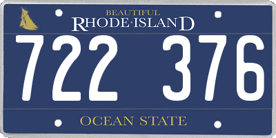 RI license plate 722376