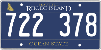 RI license plate 722378