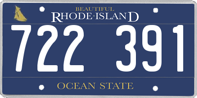 RI license plate 722391