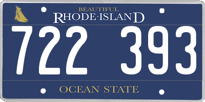 RI license plate 722393