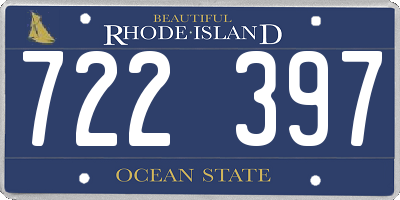 RI license plate 722397