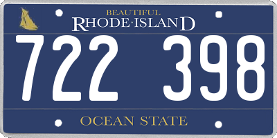 RI license plate 722398
