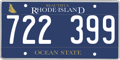RI license plate 722399