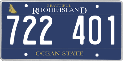 RI license plate 722401