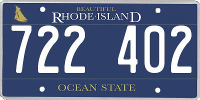 RI license plate 722402
