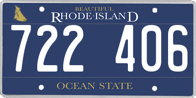 RI license plate 722406