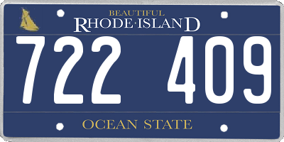 RI license plate 722409