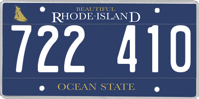 RI license plate 722410
