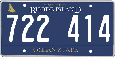 RI license plate 722414
