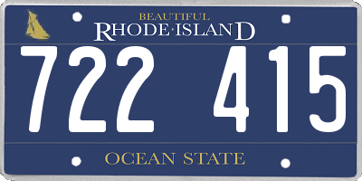 RI license plate 722415